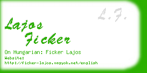 lajos ficker business card